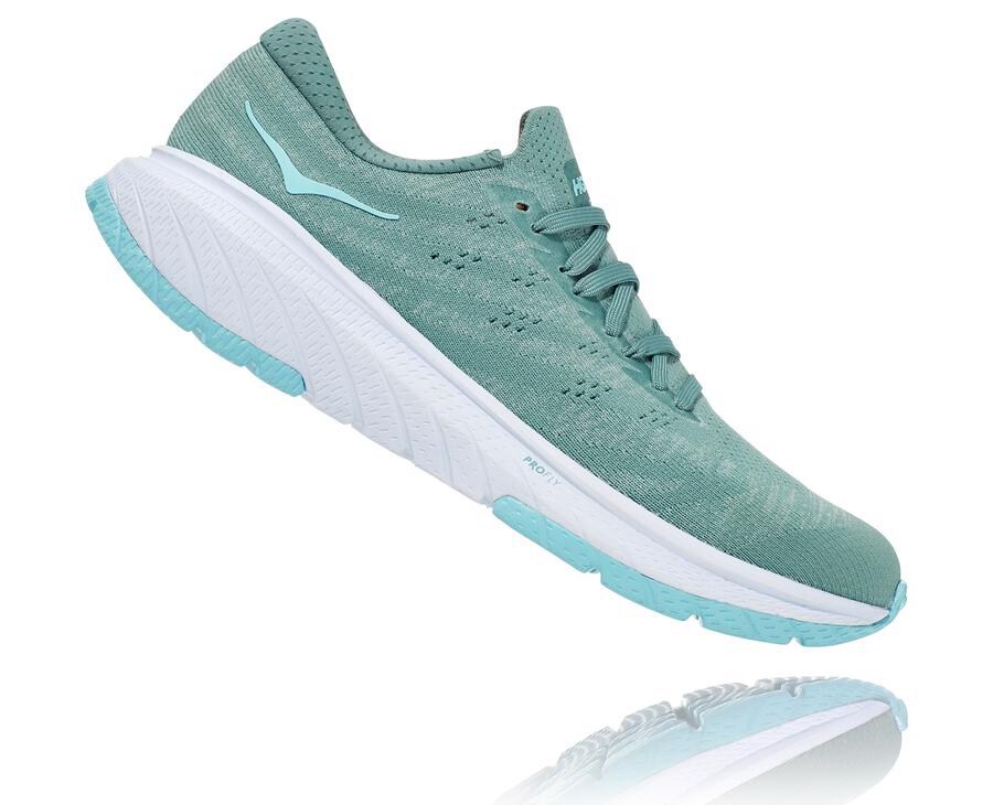 Hoka One One Loopschoenen Dames - Cavu 3 - Blauw/Wit - PQ2481956